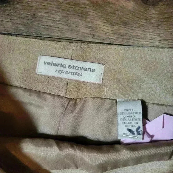 Valerie Stevens 100% Leather Maxi Flare Camel Skirt Size 8 - Picture 2 of 8